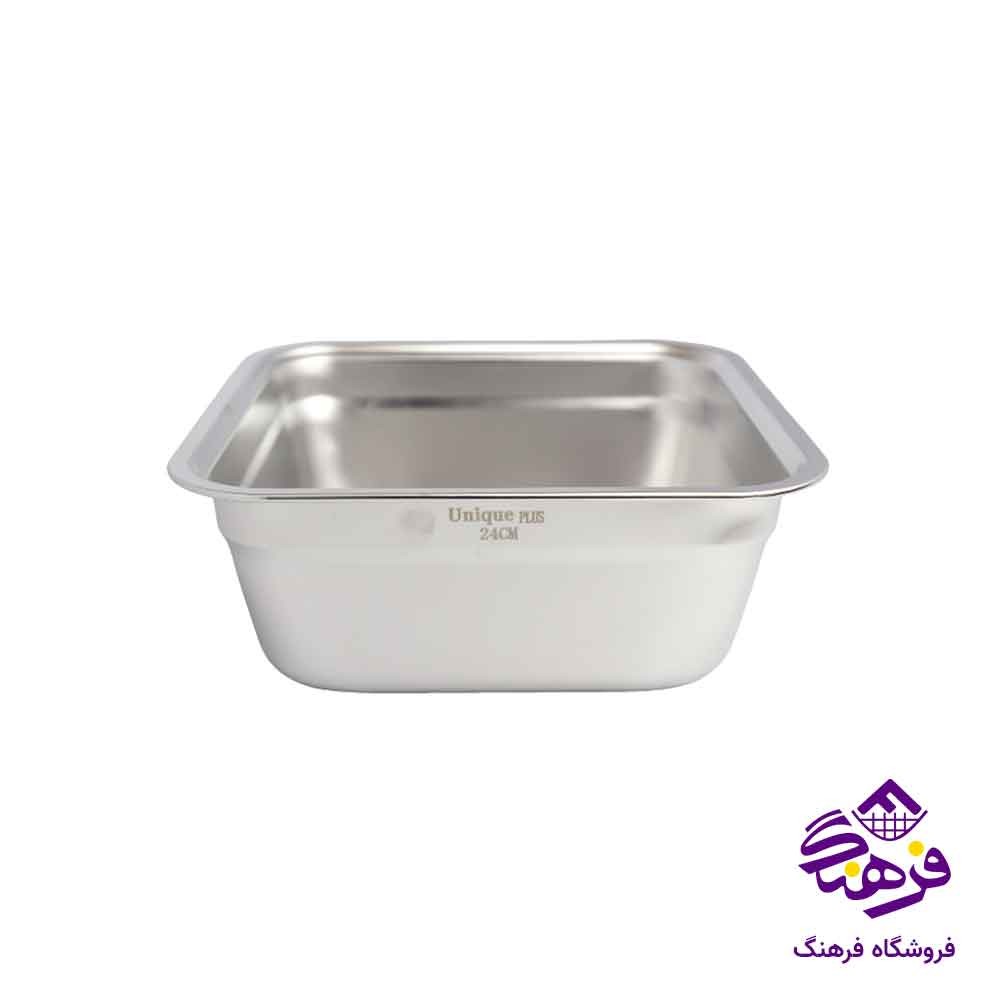 لگن استیل 4 گوش یونیک پلاس 24