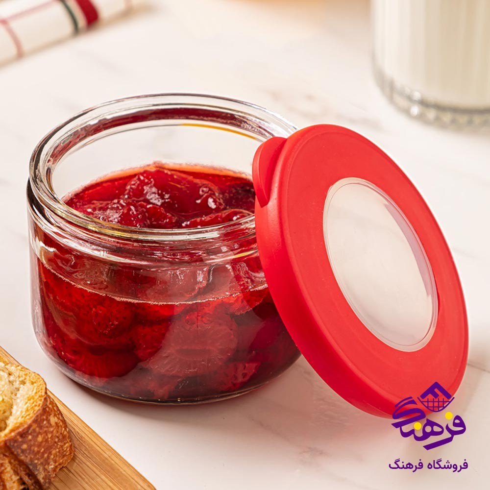 ظرف دربدار شیشه ای لیمون 260 میلی لیتر