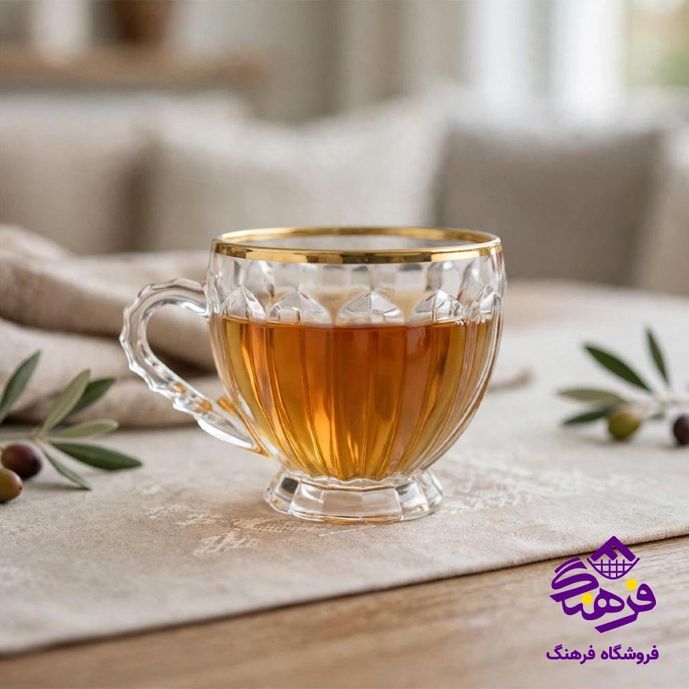 فنجان بلینک مکس لب طلا چین جنوا 5151 (6 عددی)