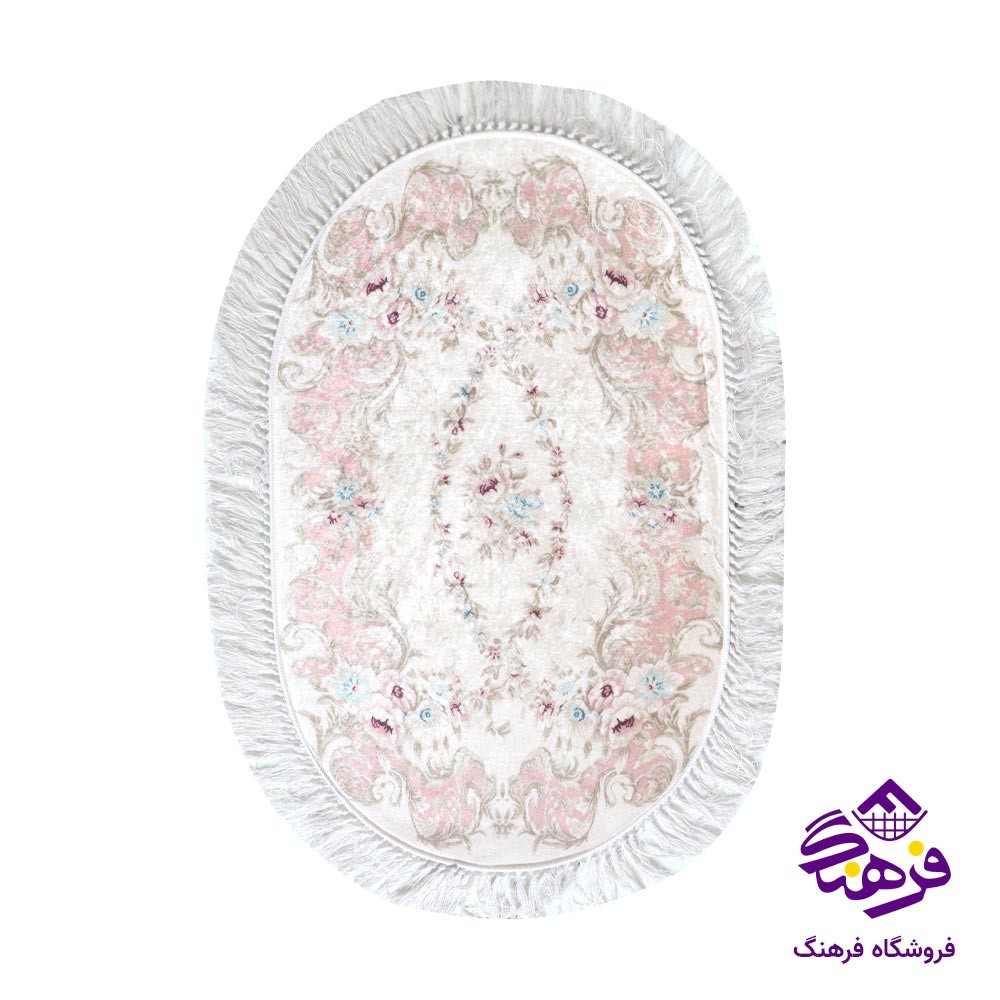پادری طرح فرش بیضی 50 در 80 ترک