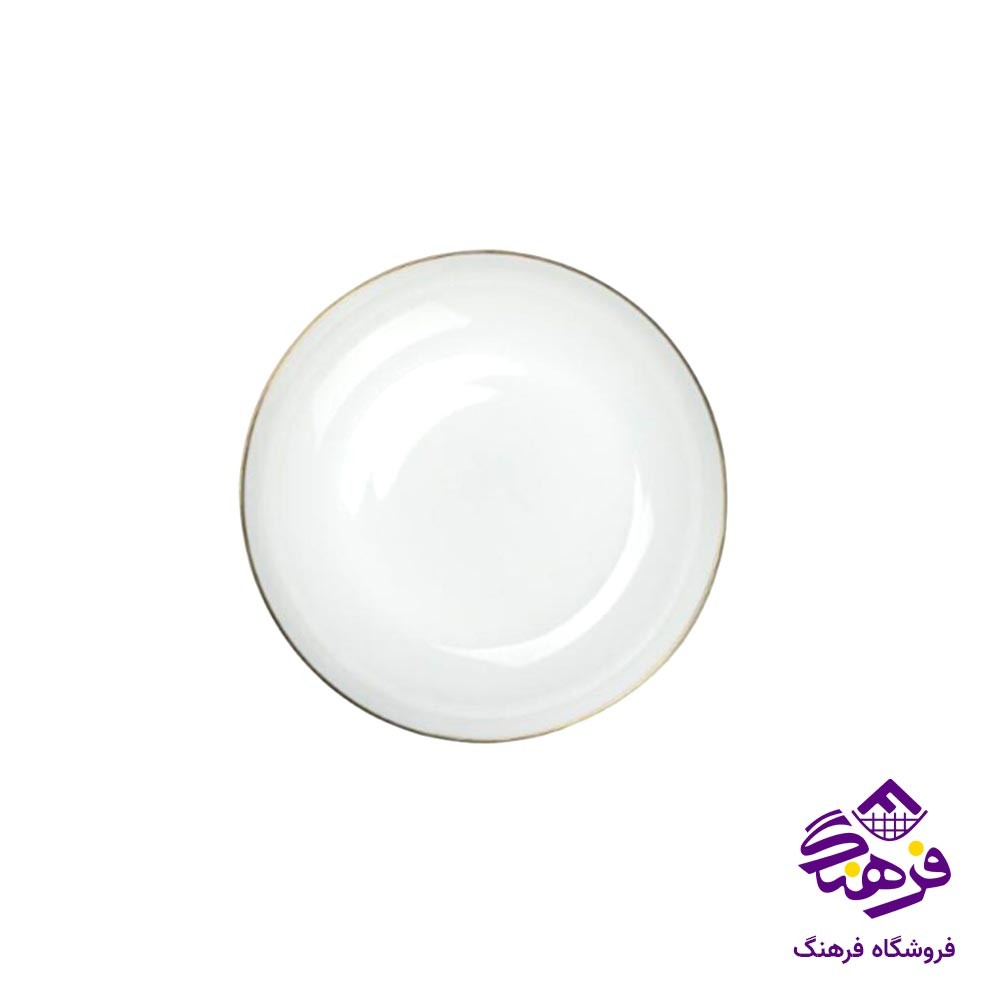 پیش دستی گلدن اپال لب طلا گرد (6 عددی)