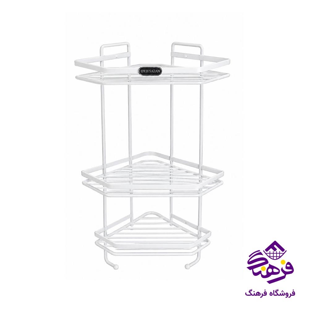 استند حمام ایده سازان مدل الماس 2 طبقه سفید W206