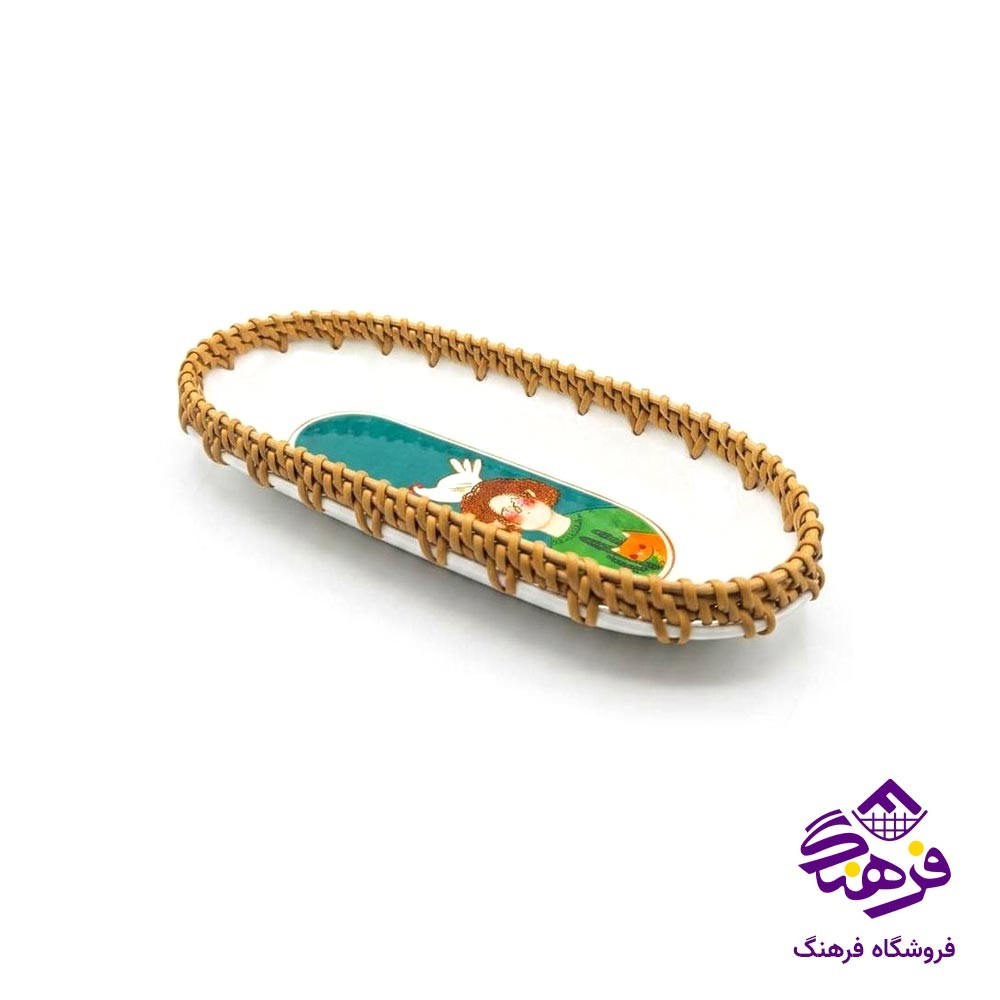 سبد بافت بیضی زیباسازان مدل سمفونی ترک سایز 3 کد 51252