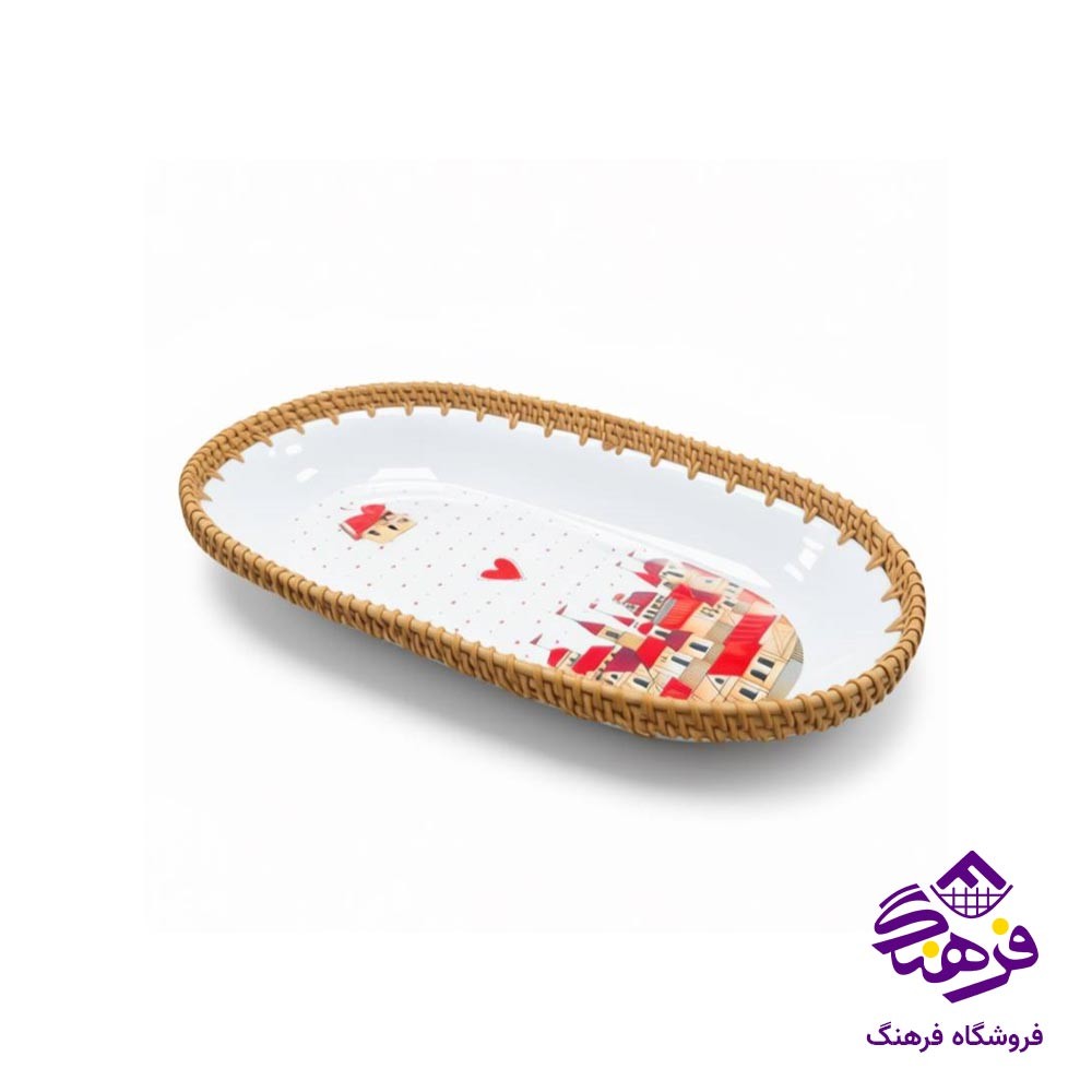 سبد بافت بیضی زیباسازان مدل سمفونی ترک سایز 2 کد 51251