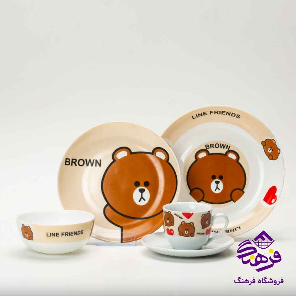 سرویس کودک 5پارچه دیوالی تدی گلدن اپال