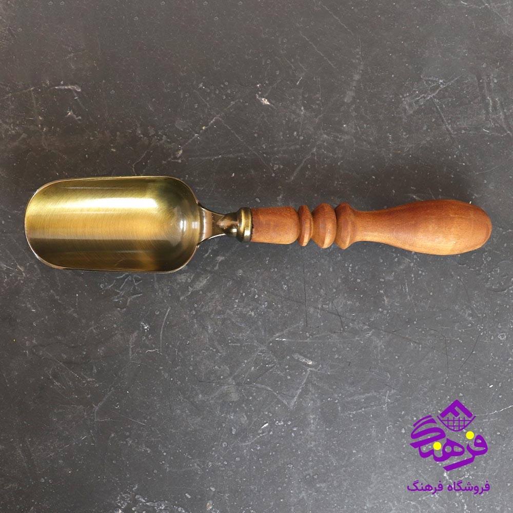 قاشق اجیل دسته چوبی متوسط