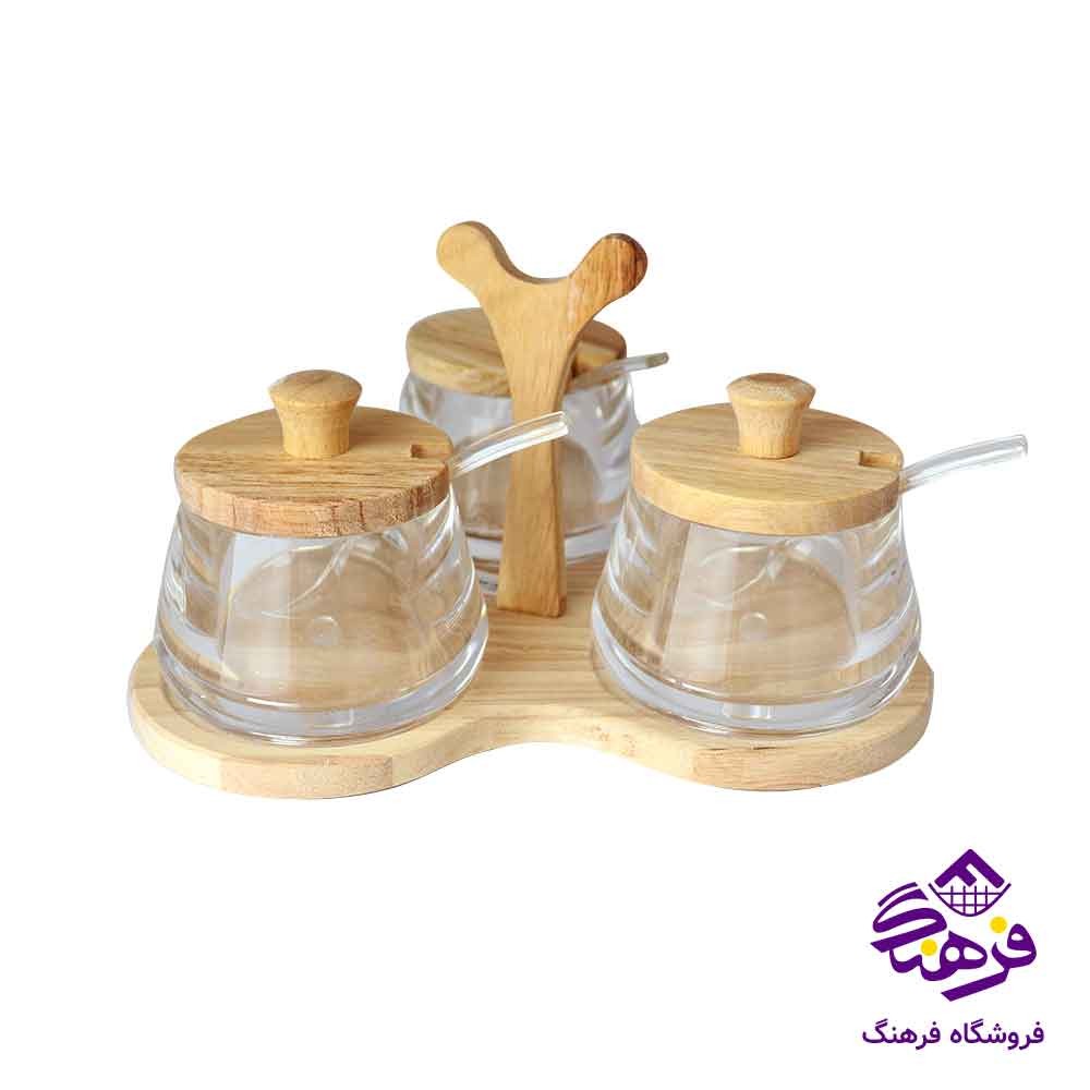 مربا اوانا کف چوب گرد 3عددی G38
