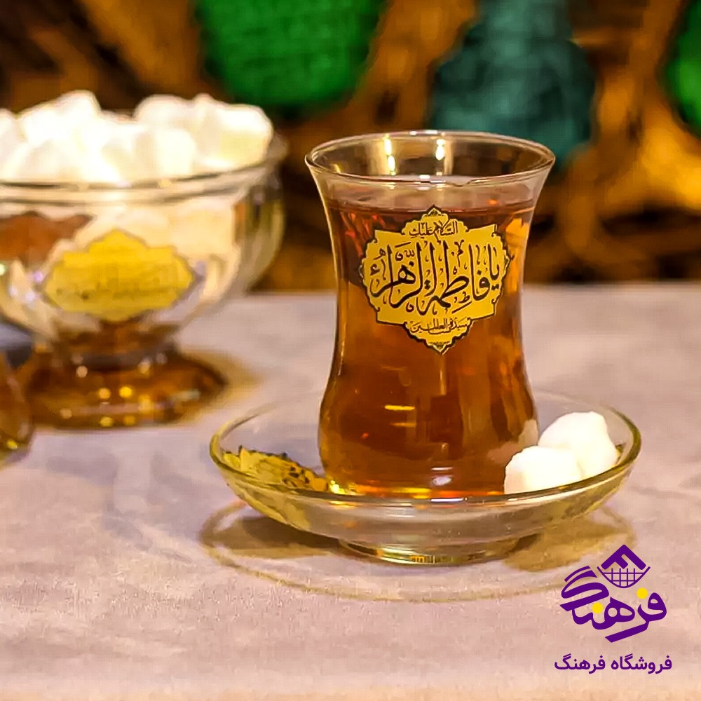 استکان نلبکي دسته دار گلجام طرحدار 6دک