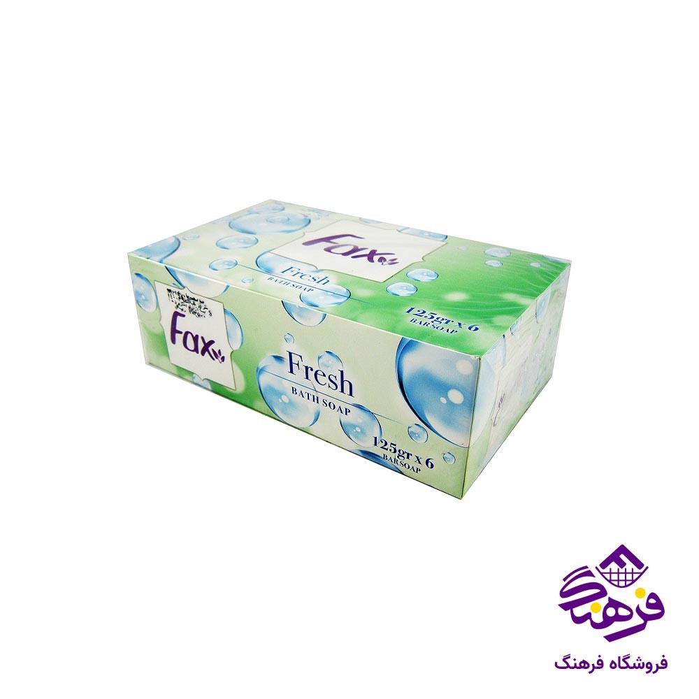 صابون حمام فاکس گل صورتی 125 گرمی 6 عددی