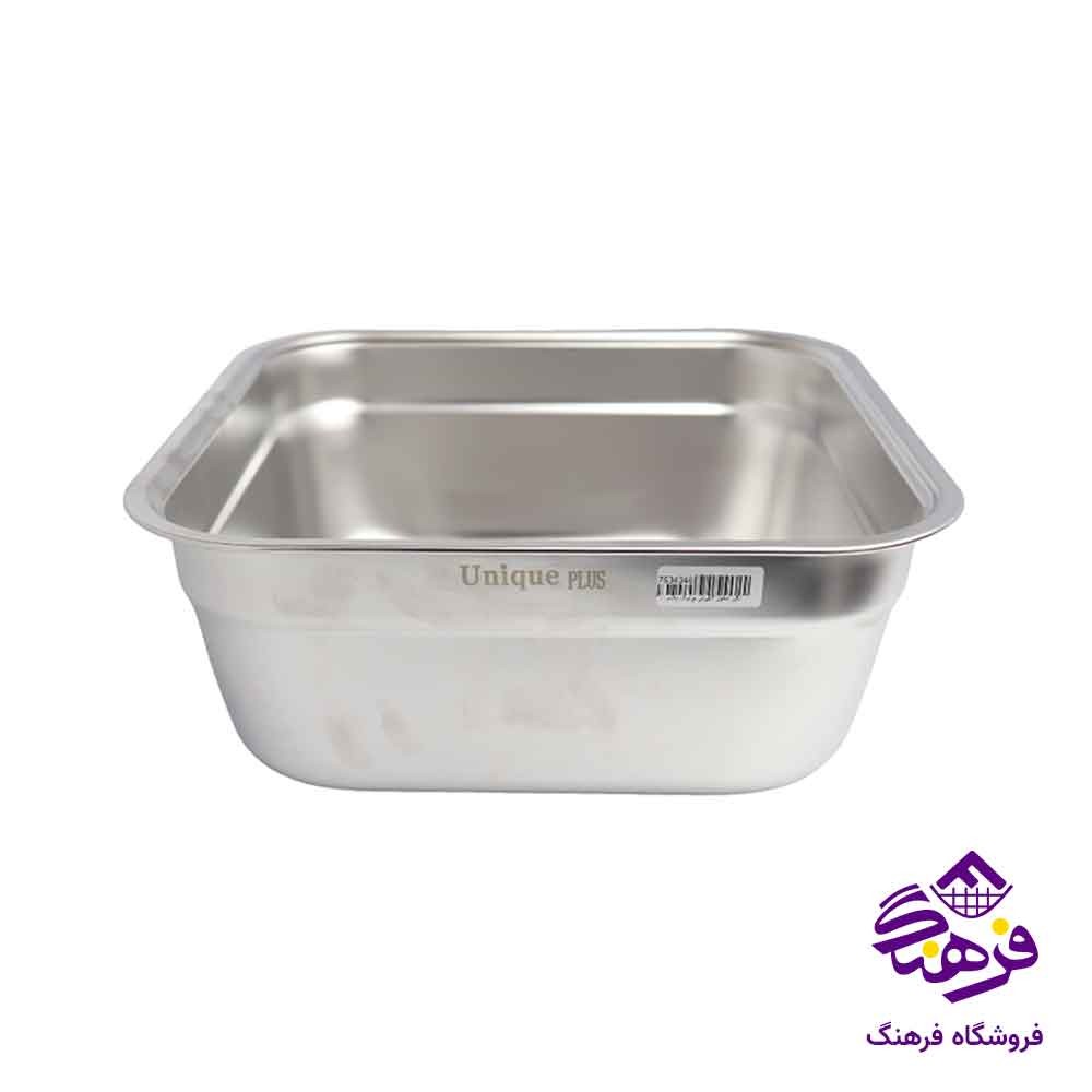 لگن استیل 4 گوش یونیک پلاس 34