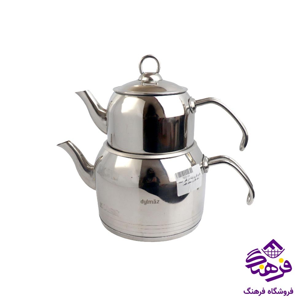 کتری قوری لوله دار فلور دسته استیل قوری استیل نفیس