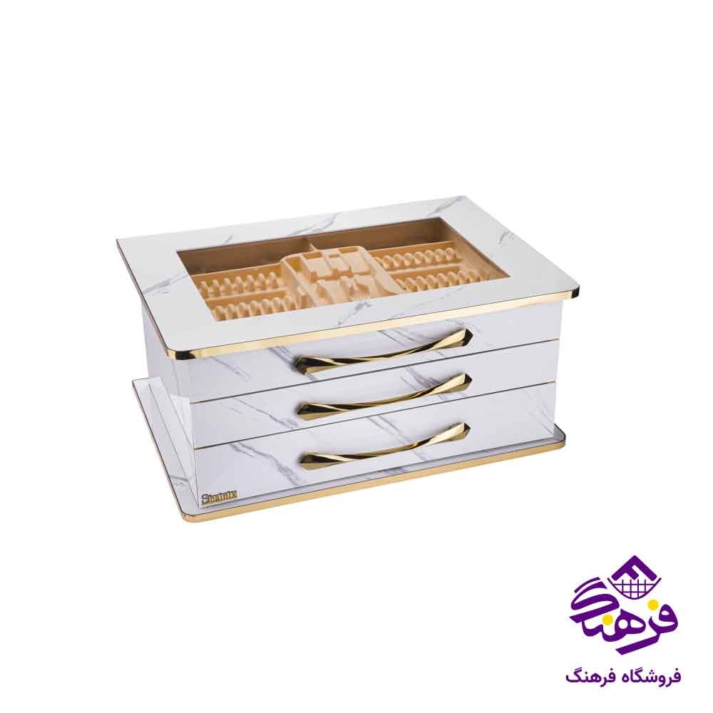 کنسول رومیزی قاشق و چنگال سفید شاینیکس 9090