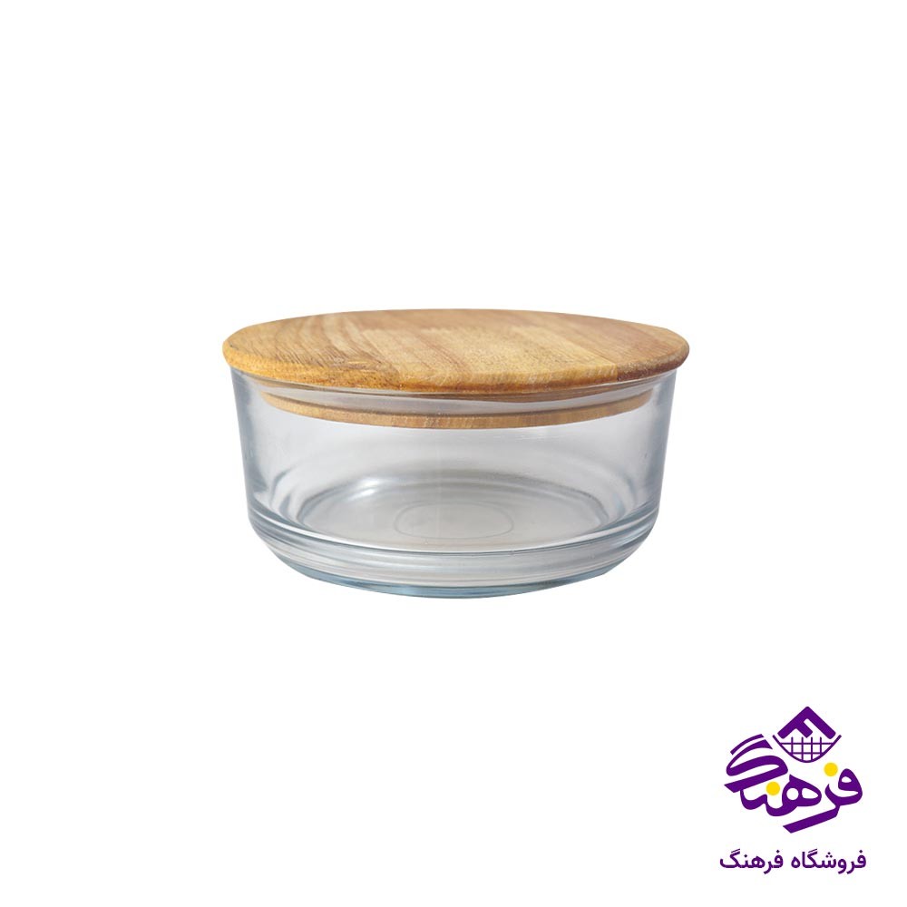 ظرف درب چوبی 550 میلی لیتر کالچر مدل پورو  