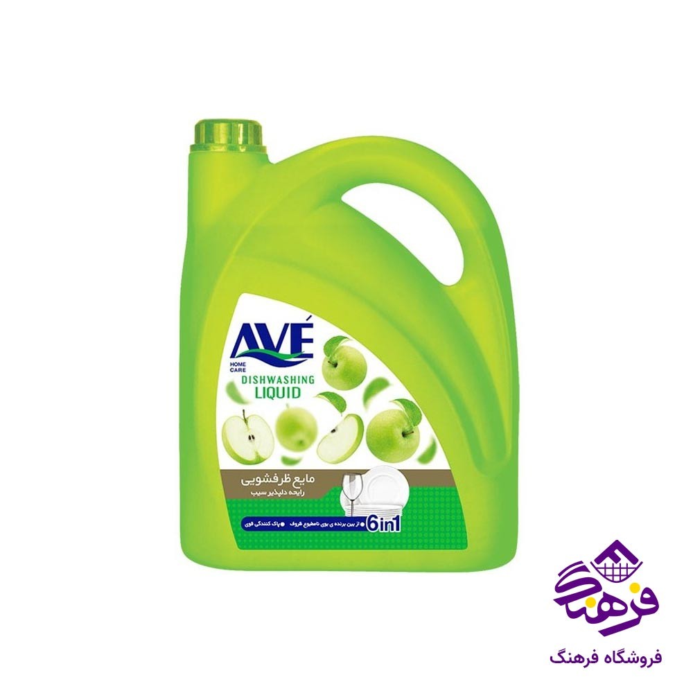 مایع ظرفشویی 1*6 AVE با رایحه سیب 3750 گرمی