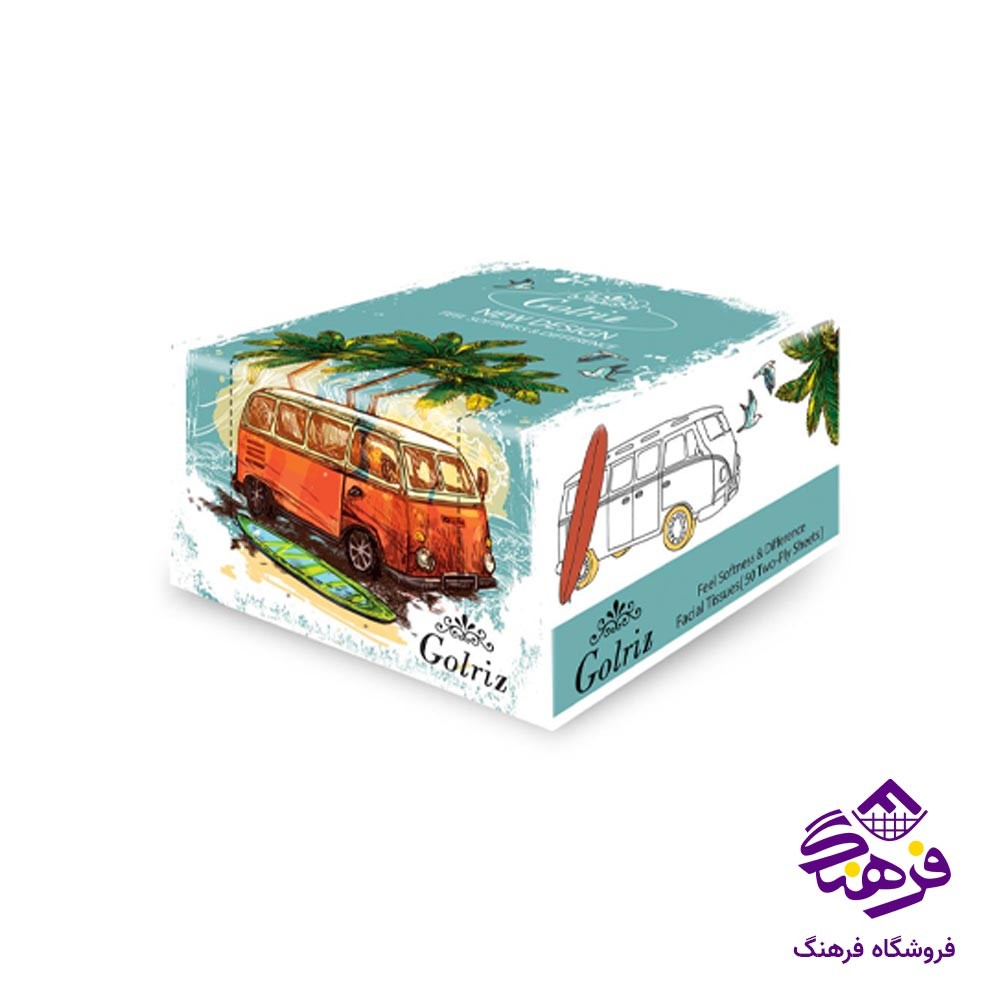 دستمال کاغذی گلریز طرحدار 100برگ
