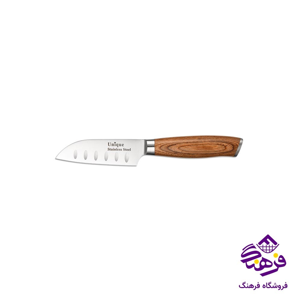 کارد آشپزخانه یونیک دسته چوبی سایز 4 کد 5548
