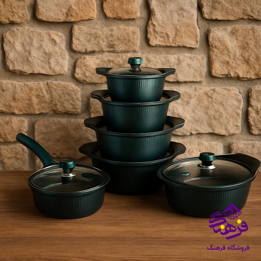 سرويس قابلمه 10پارچه گرانيت سبزاپال ارتيستون 1095