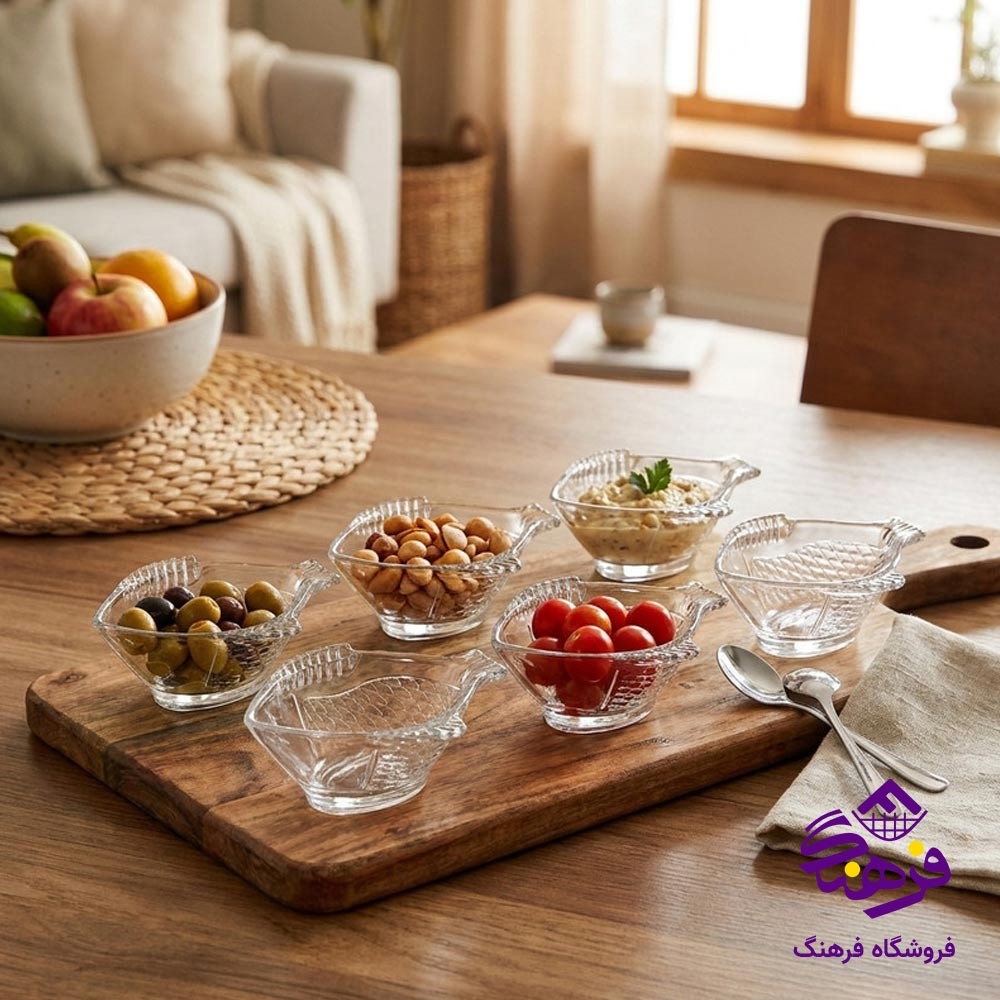 پیاله نوری تازه مدل ماهی (6 عددی)