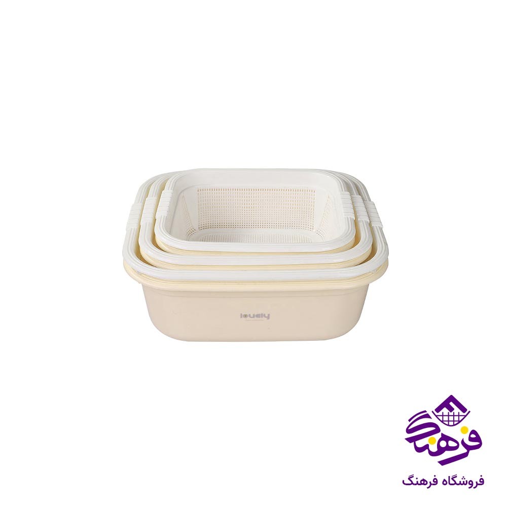 ابکش لگن 6 پارچه بزرگ لاولی