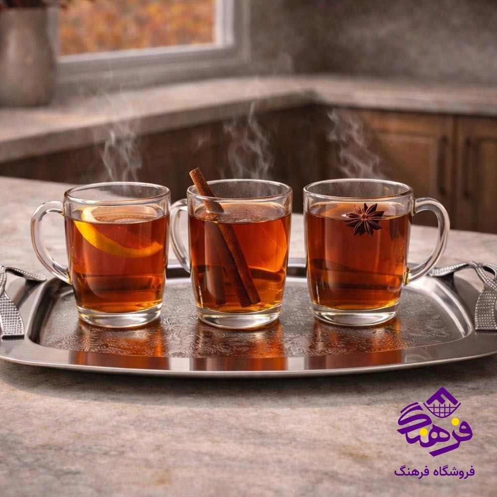 سینی روحی طرحدار گرد سایز 10