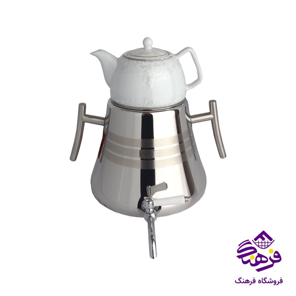 کتری قوری هرمی دسته استیل KST 604 S