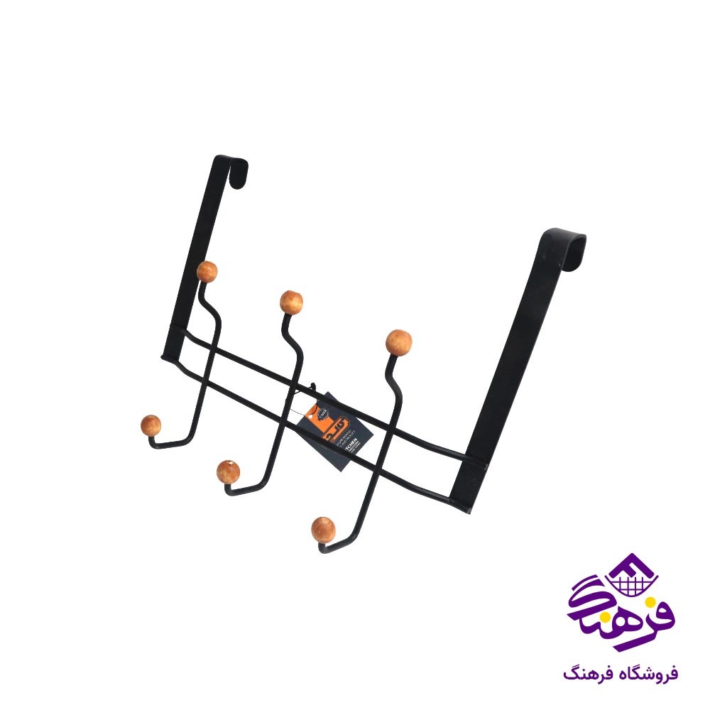 جالباسی کالچر سر چوبی درب اویز 3 شاخه