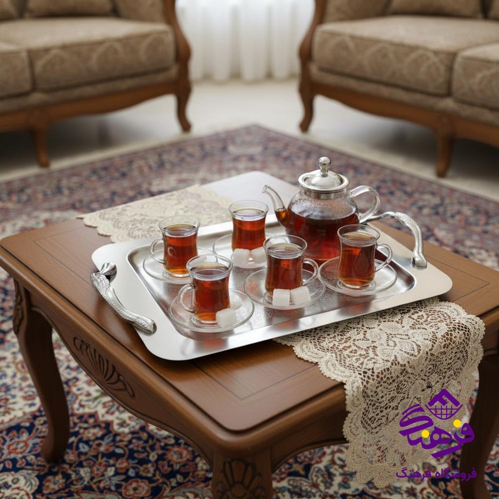 سينی مستطيل متوسط منتیا دسته زاماک  1511