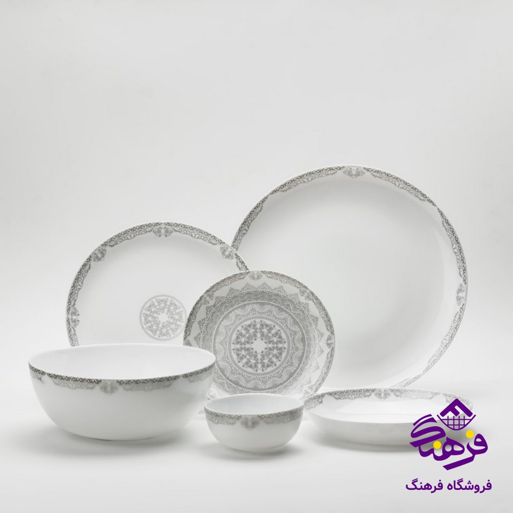 سرويس گلدن اپال 26پارچه ديوالی دراگون طوسی