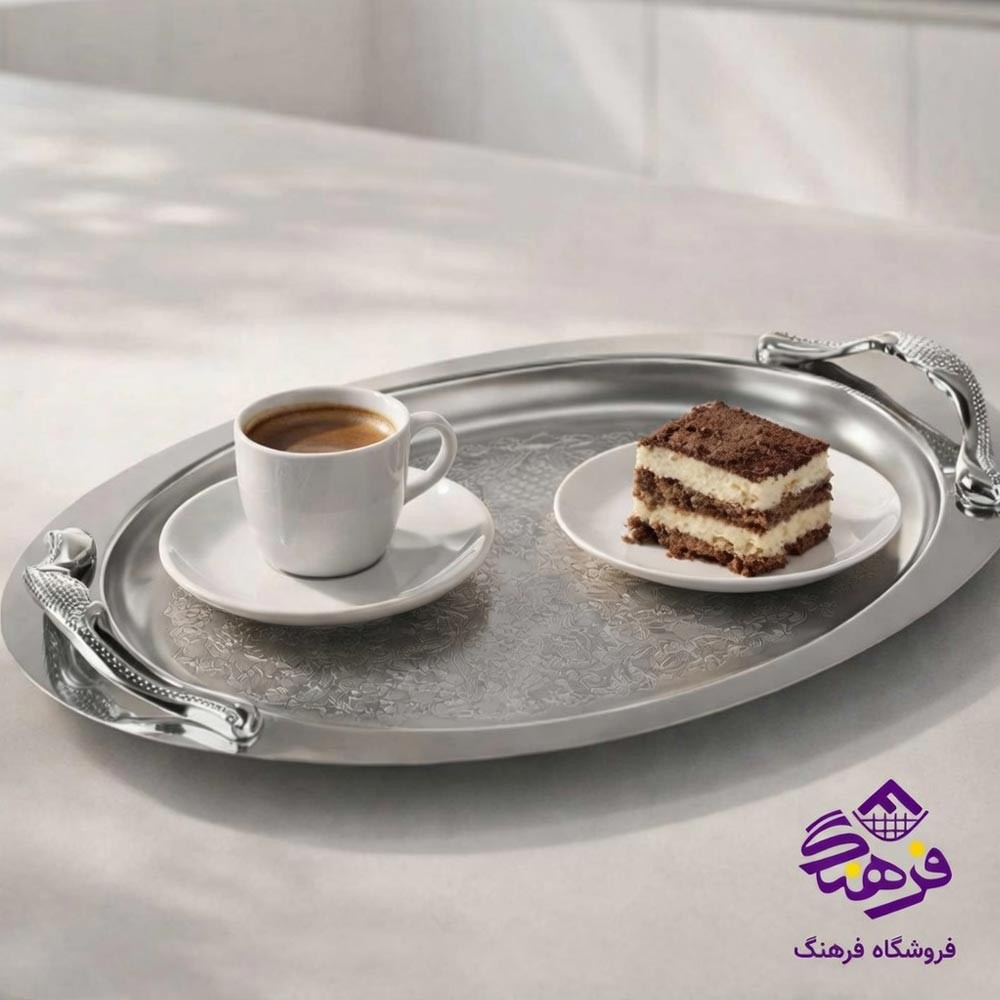سینی روحی طرحدار گرد سایز 10