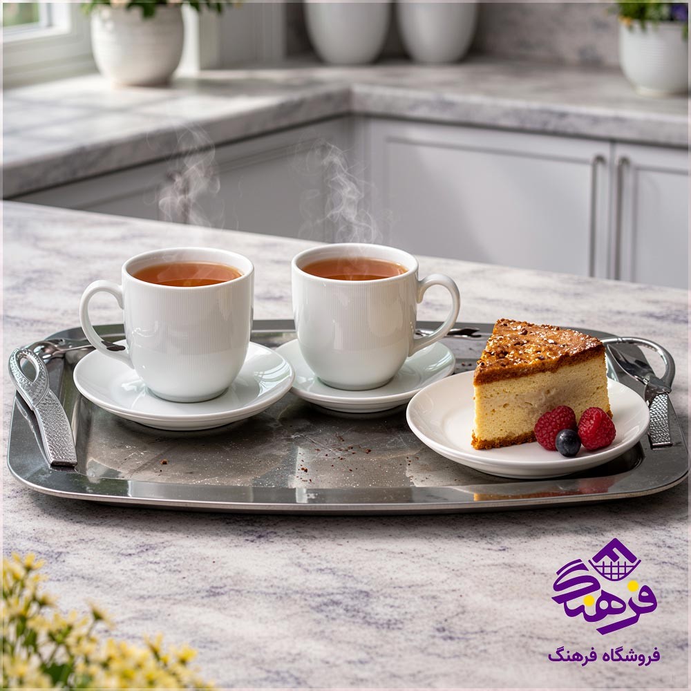 سينی مستطيل بزرگ منتیا دسته گندمی زاماک 1514