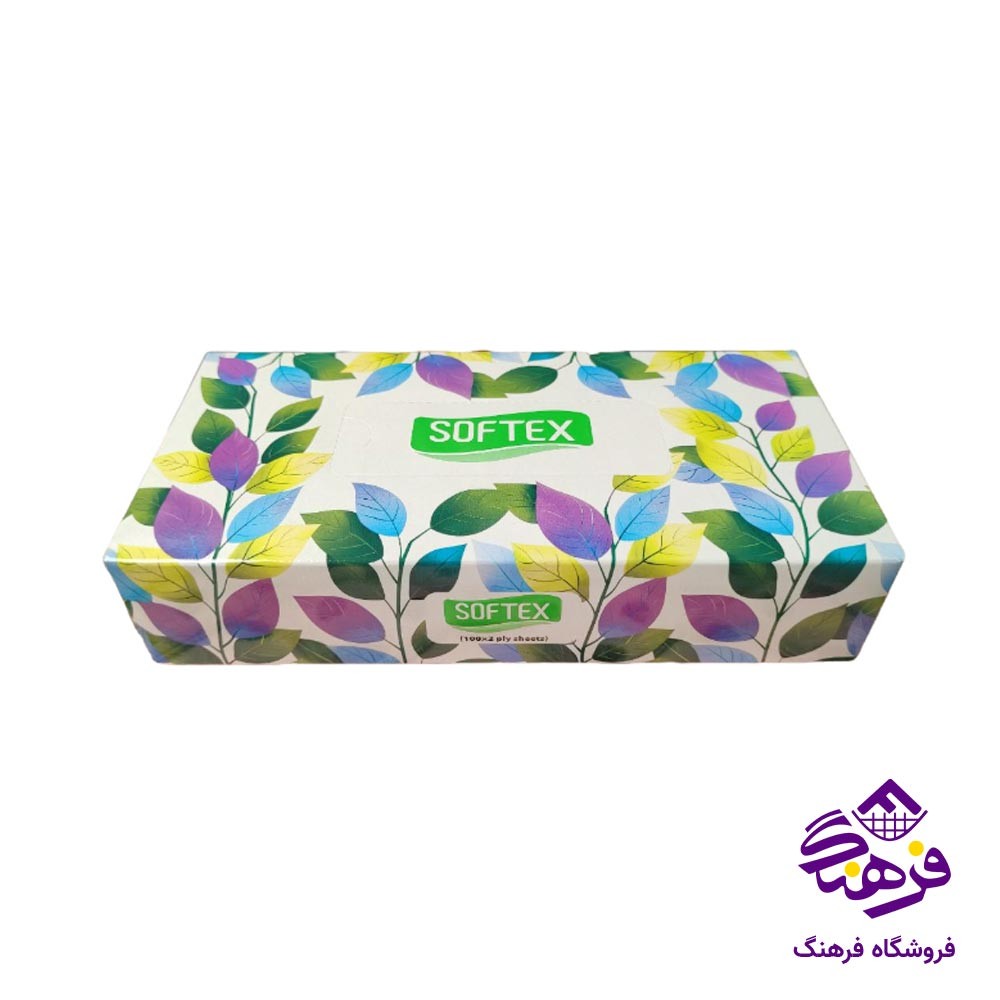 دستمال کاغذی 100برگ دولایه سرای ارت سافتکس