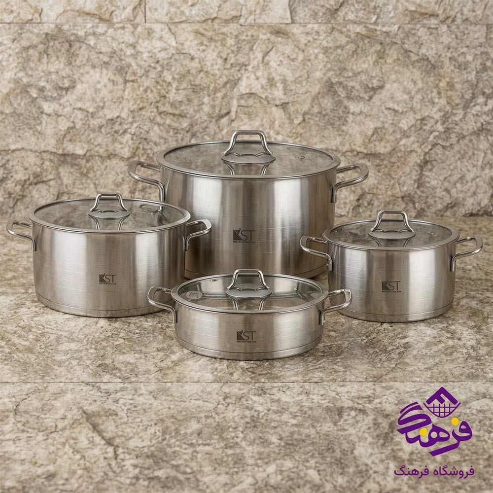 سرویس قابلمه استیل 8 پارچه KST 7210
