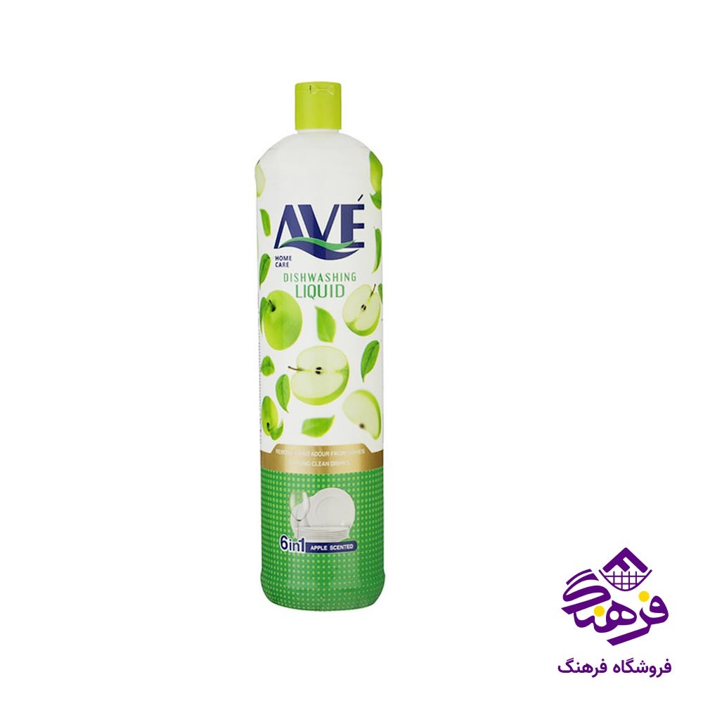 مایع ظرفشویی 6 در 1 بارایحه سیب 1000 گرمی اوه AVE