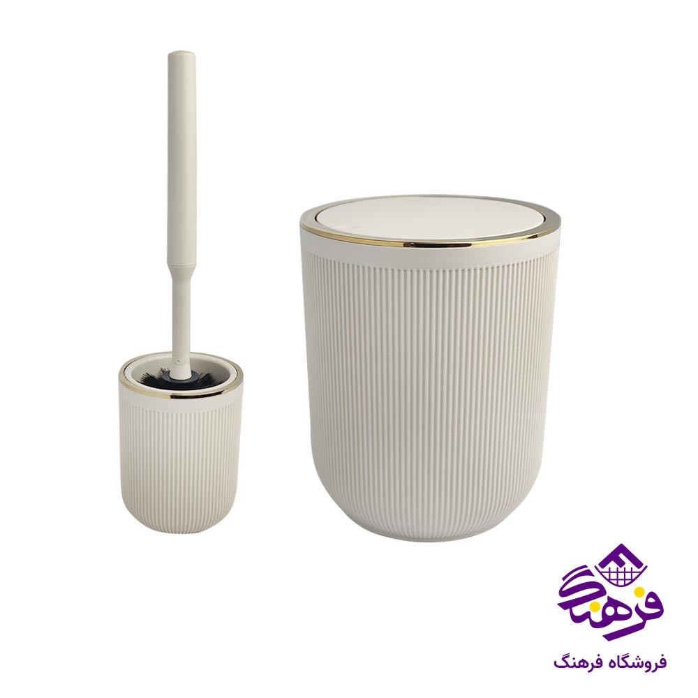 سطل و فرچه پادیز مدل زیگا طلایی کد 4662