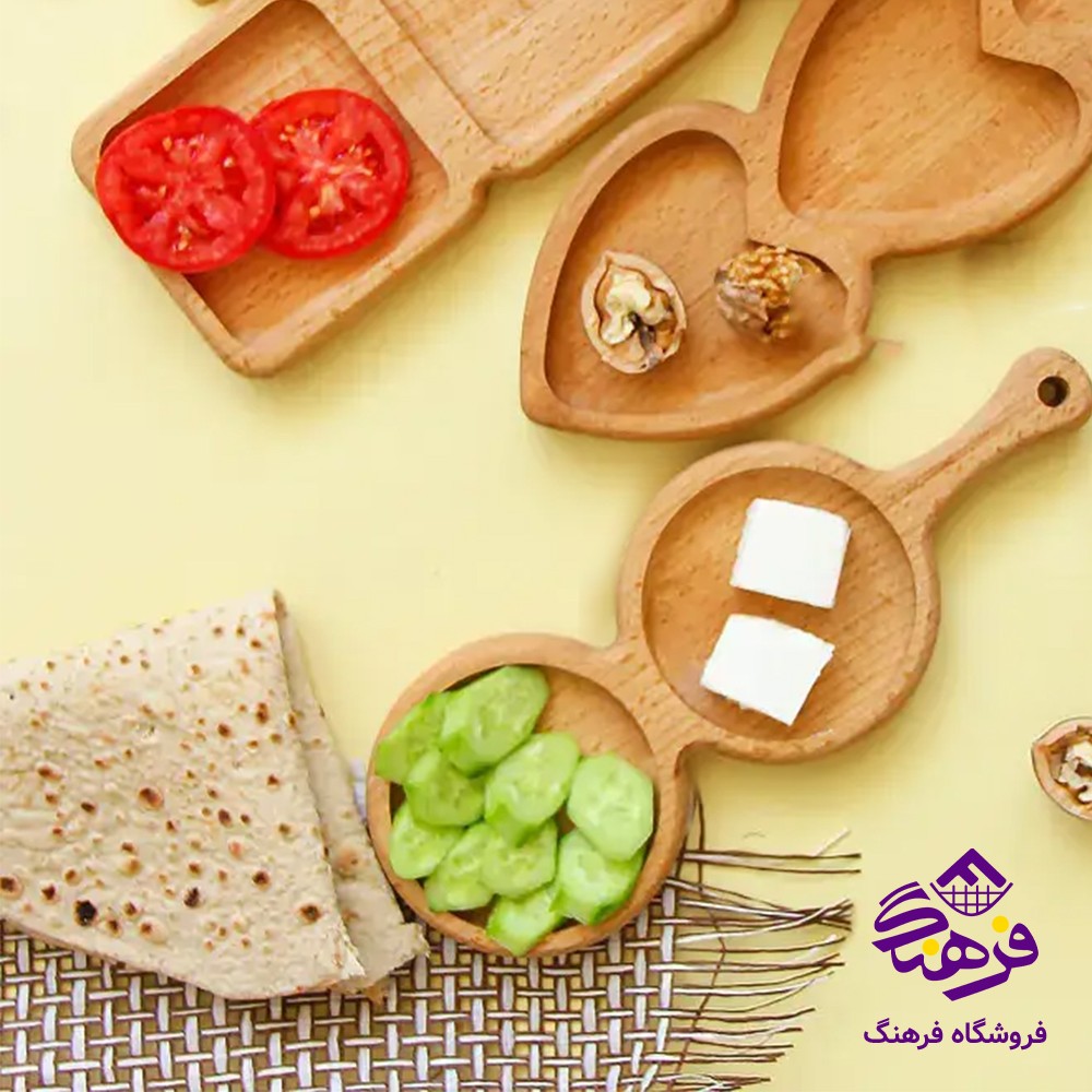 زیرلیوانی کالچر چوبی دسته دار 2خانه گرد