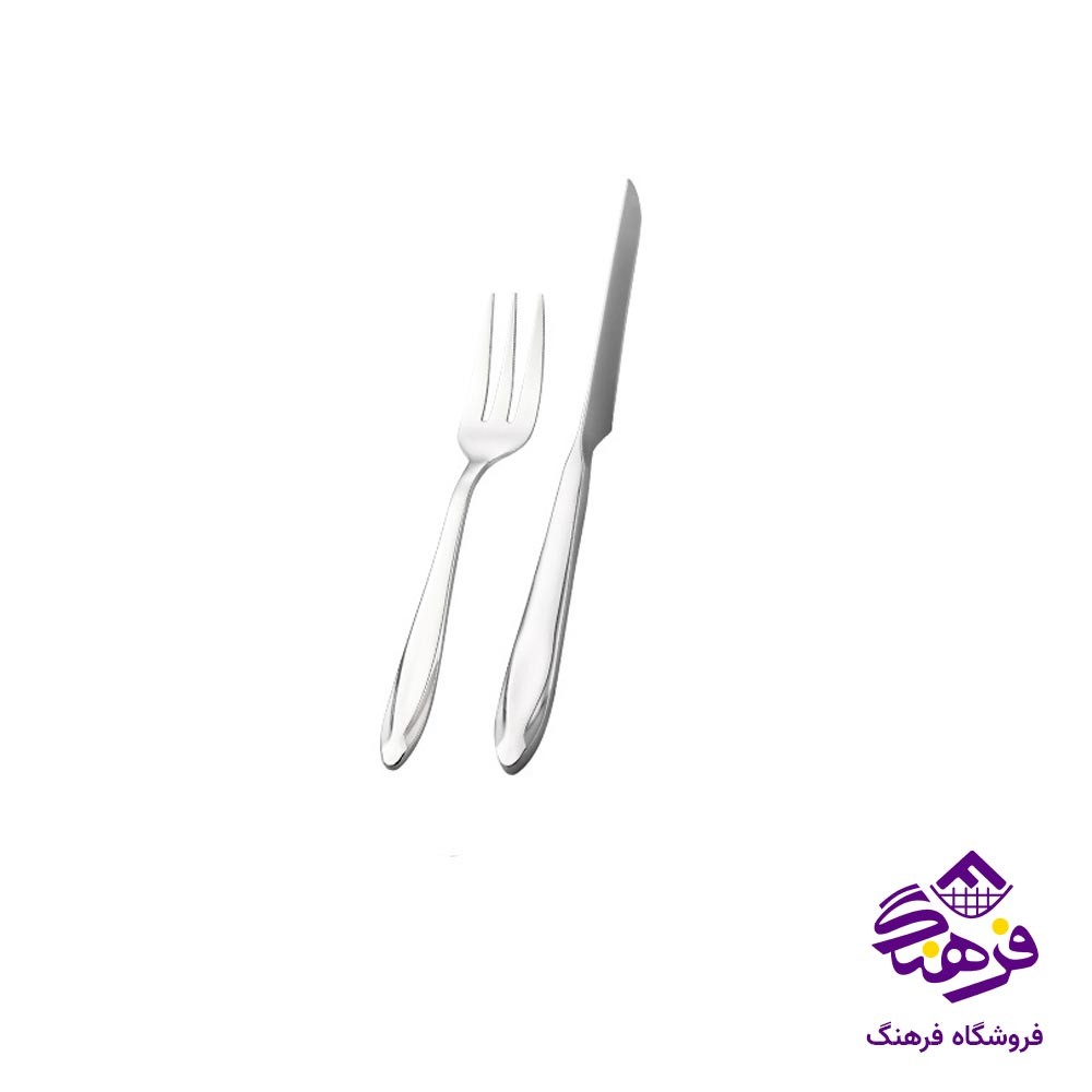 کارد و چنگال یونیک دسته استیل 5805