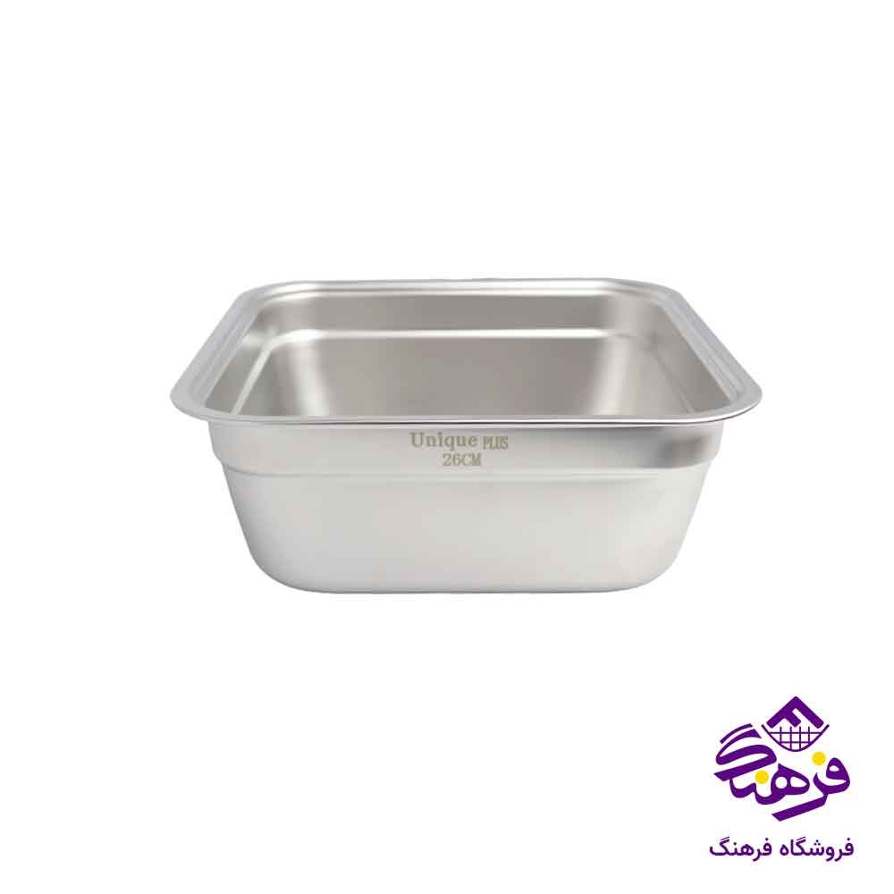 لگن استیل 4 گوش یونیک پلاس 26