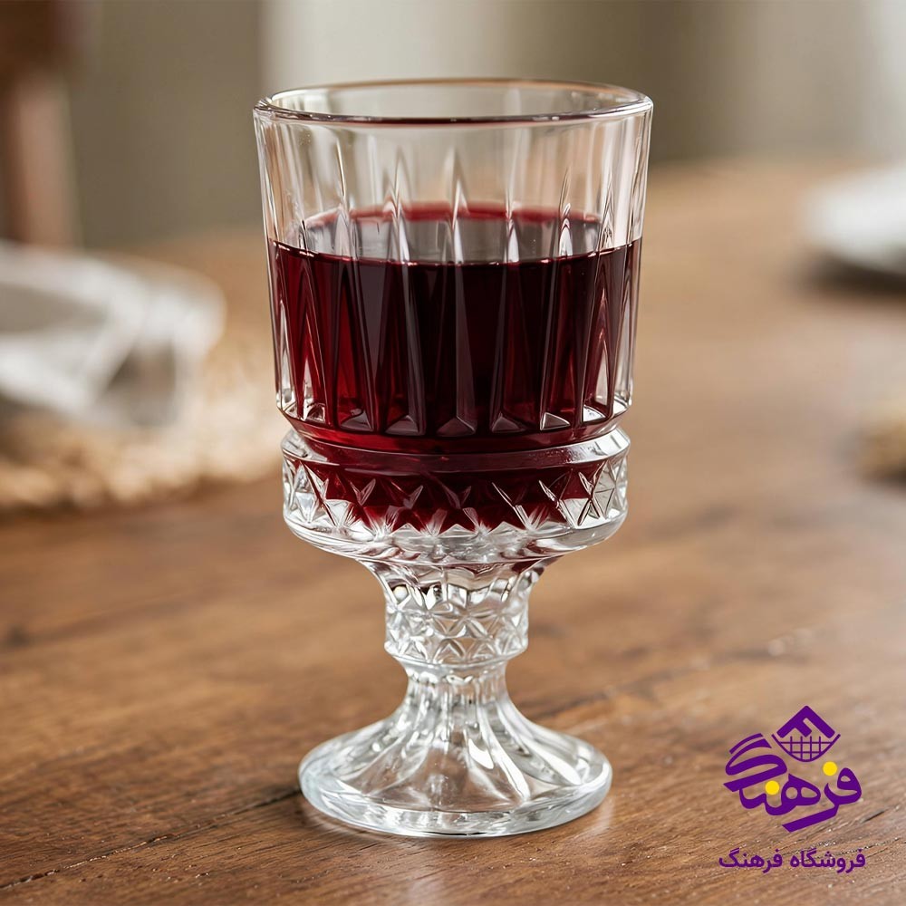 نیم شات بلور کاوه مدل اسلو پایه دار (6 عددی)