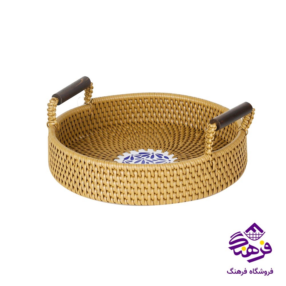 سبد بافت دسته دار زیباسازان مدل سمفونی لر سایز 2 کد 51268