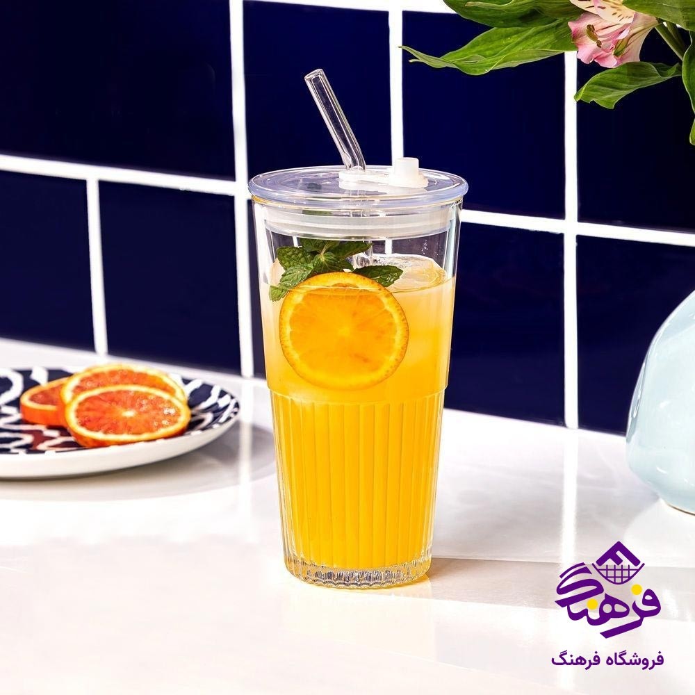 لیوان شیکر شیشه ای لیمون 500 سی سی 251200
