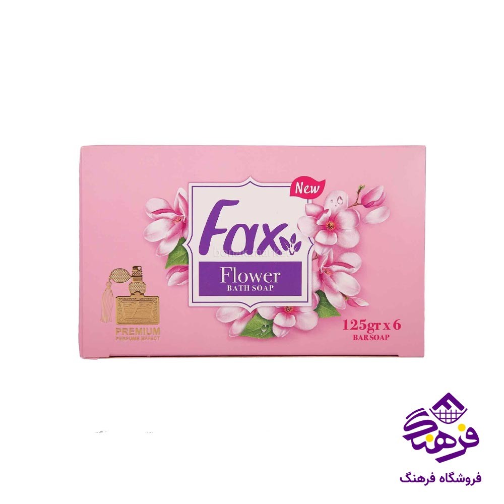 صابون حمام فاکس گل صورتی 125 گرمی 6 عددی 