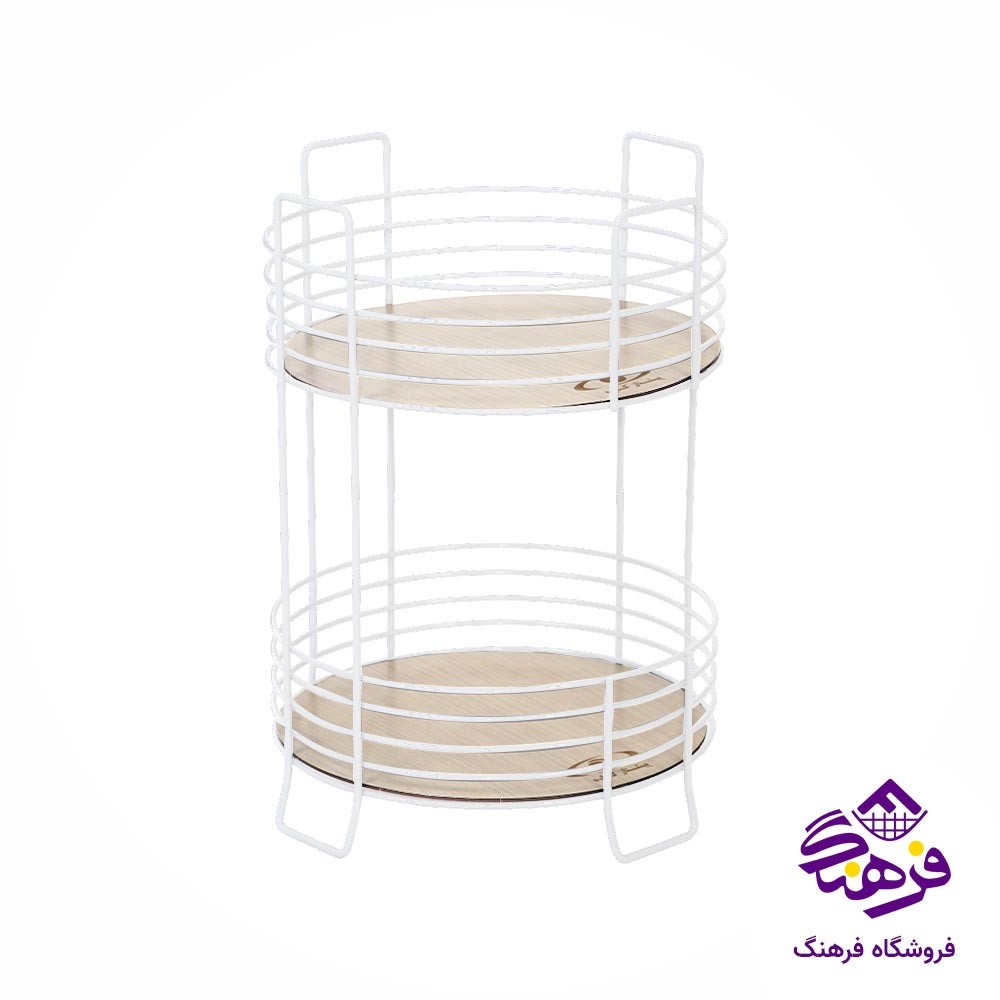 سبد سیب زمینی و پیاز پیشتاز کاوه ارغوان 2 طبقه سفید 551
