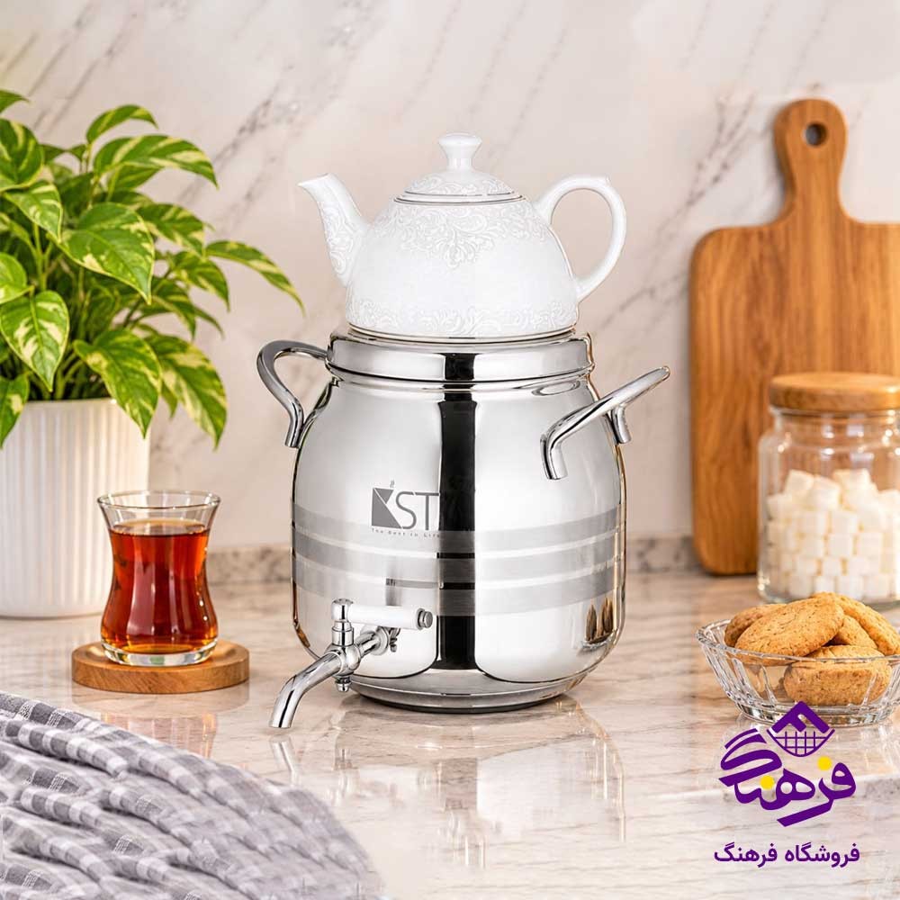 کتری قوری دسته استیل ترک بزرگ 1024 KST