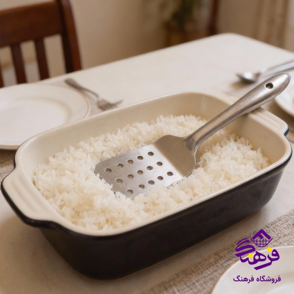 کفگیر استیل تخت GT