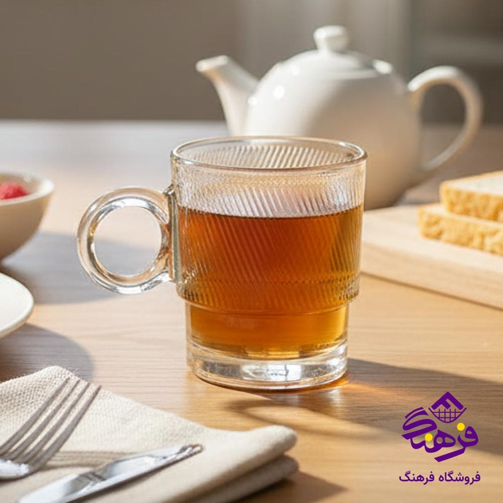 لیوان بلور بیمیکس مدل جنارو دسته دار (6 عددی)