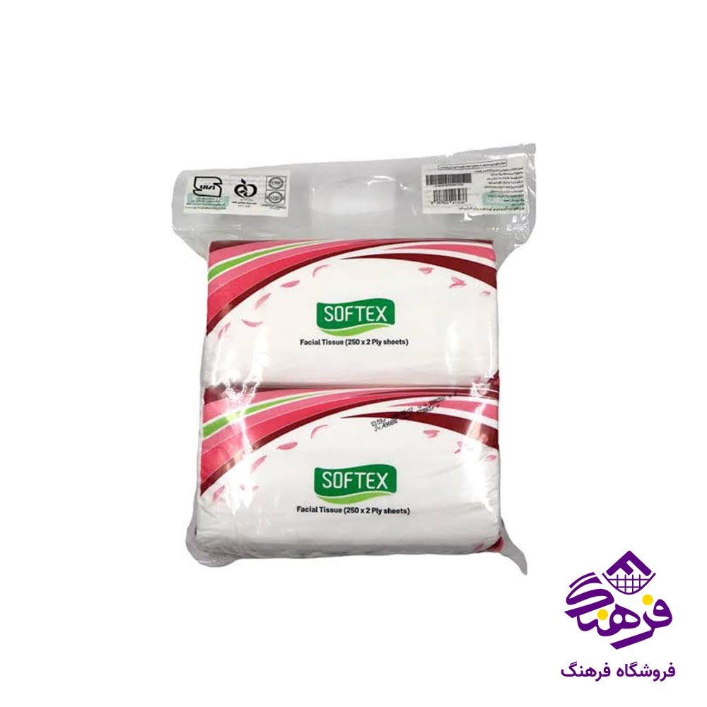 دستمال کاغذی سافت پک 250 دولایه سافتکس