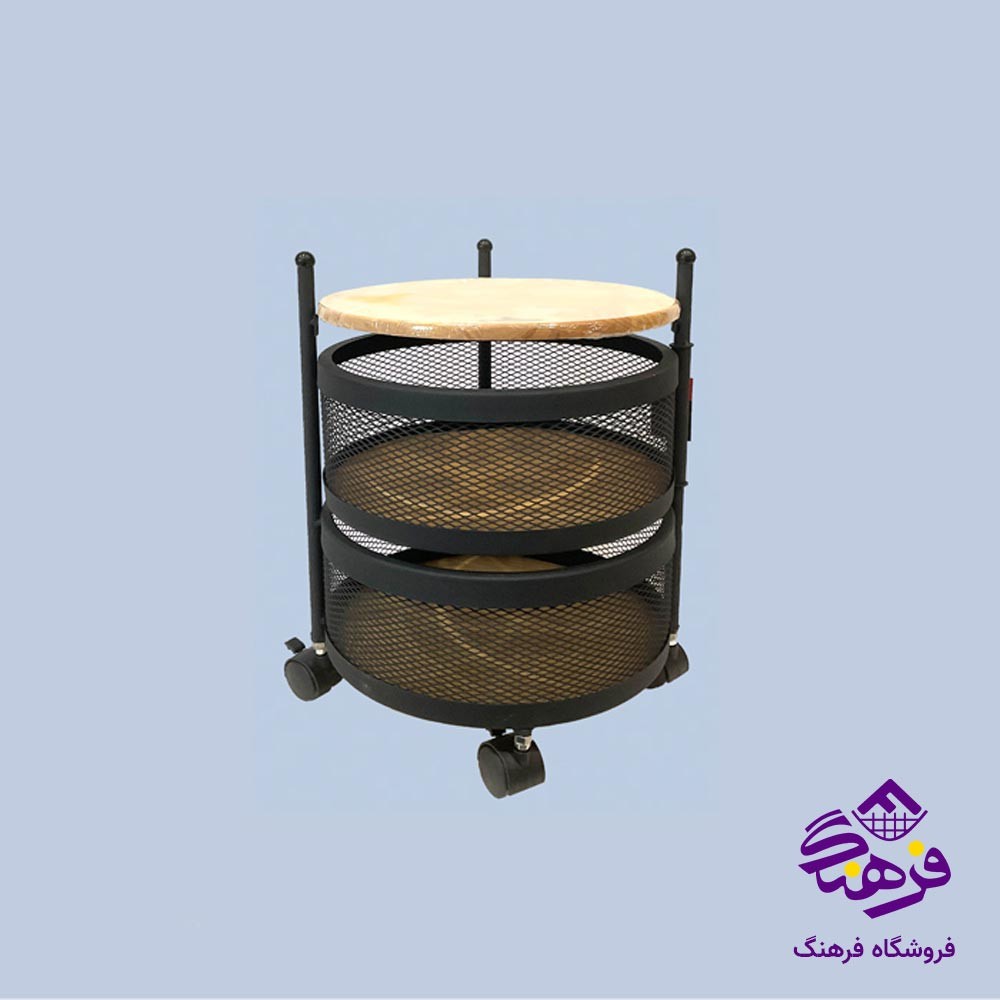 سبد سیب زمینی و پیاز یونیک مدل توری گرد 2 طبقه 2954