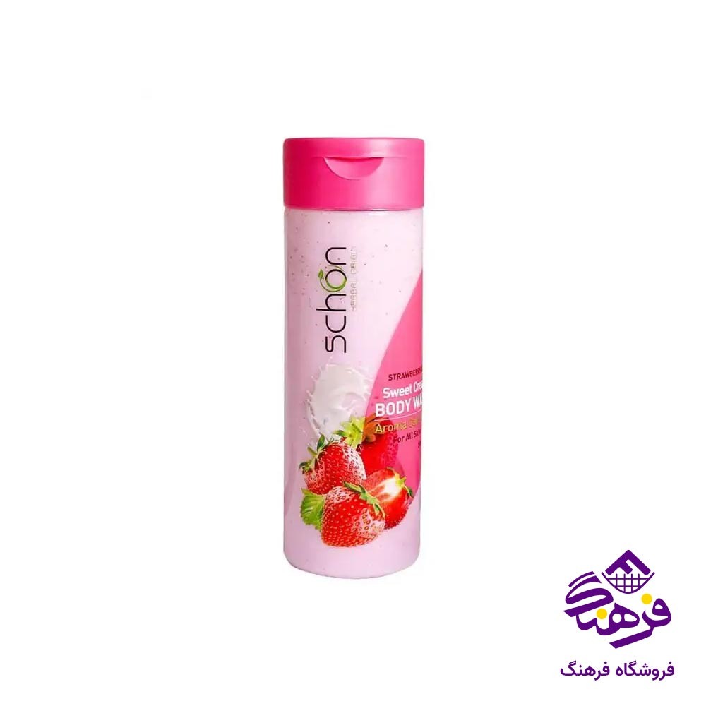 شامپو بدن کرمی شیر و توت فرنگی 300 میل شون 7158