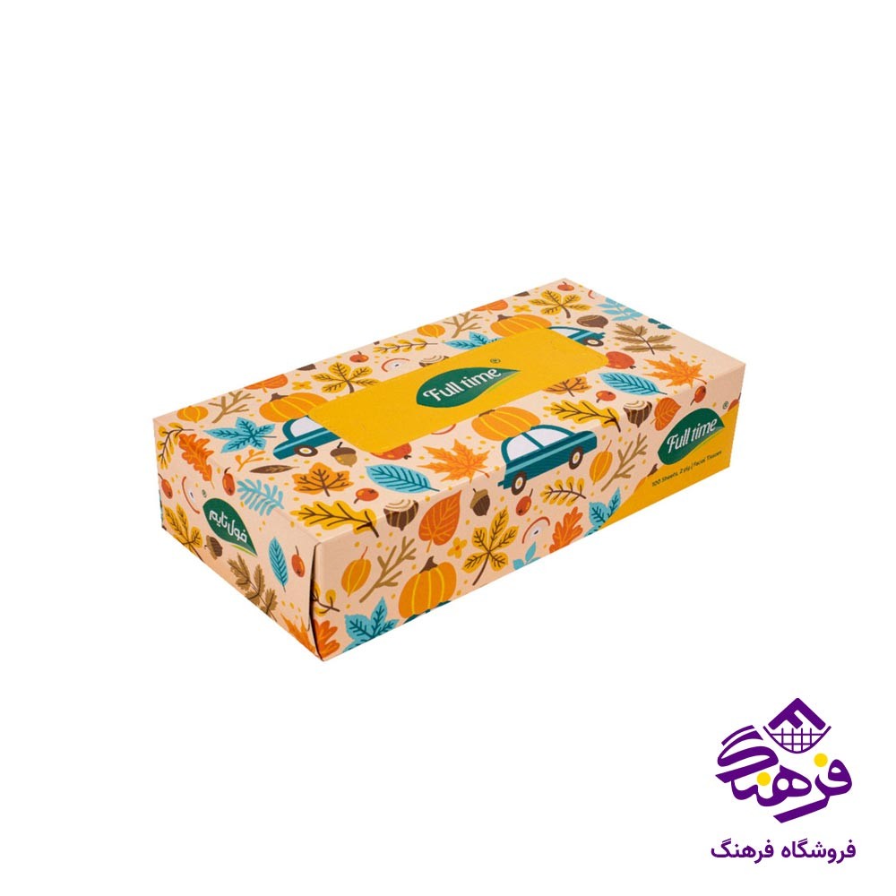 دستمال کاغذی 2 لایه 100 برگ فول تایم