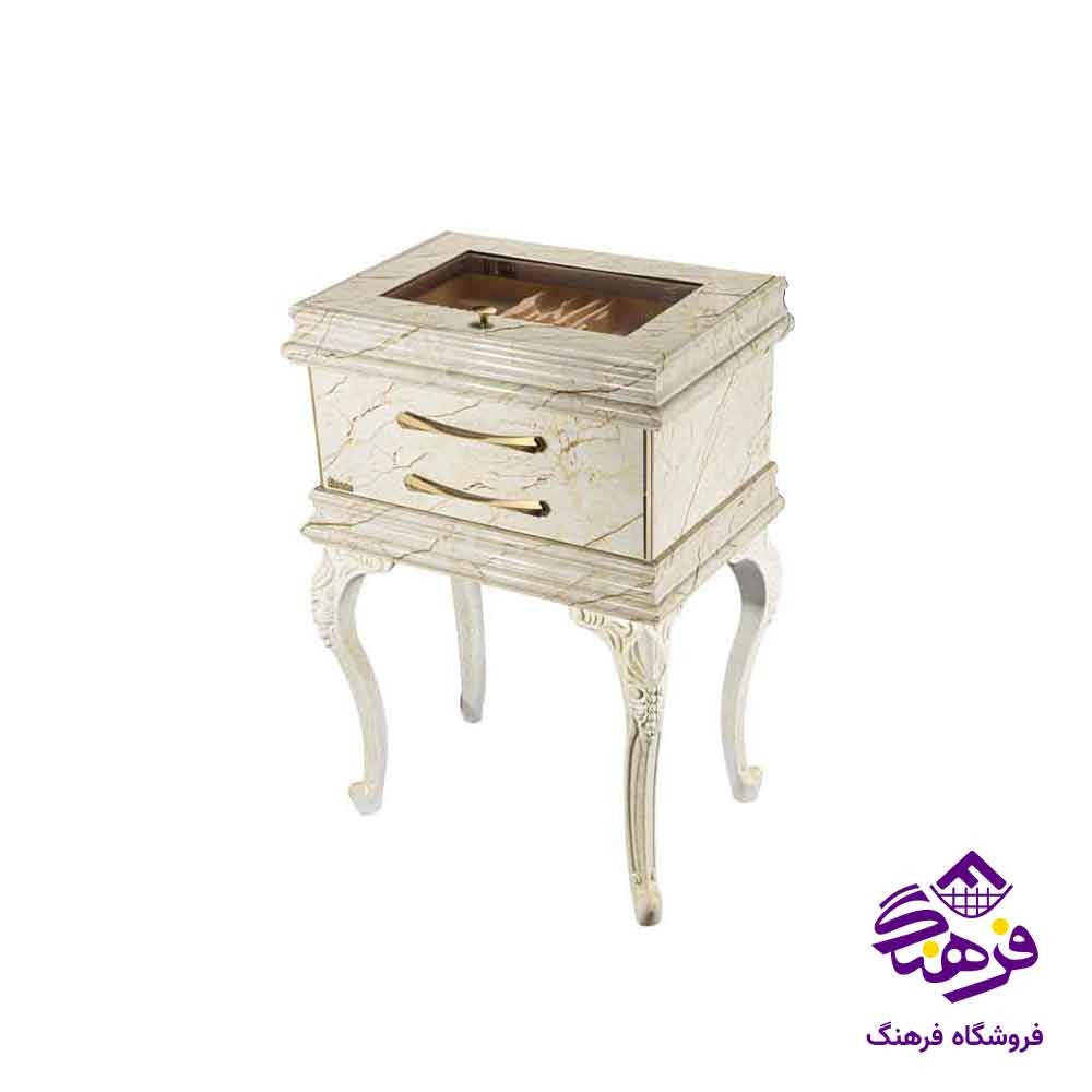 کنسول پایه دار قاشق و چنگال سلطنتی مرمر کرم رگه جگری شاینیکس 2006